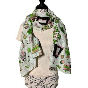 Whimsical Graphic Pattern Lightweight Festival Scarf